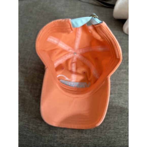 VINEYARD VINES WOMENS ORANGE/BLUE BASEBALL HAT CAP - Picture 3 of 5